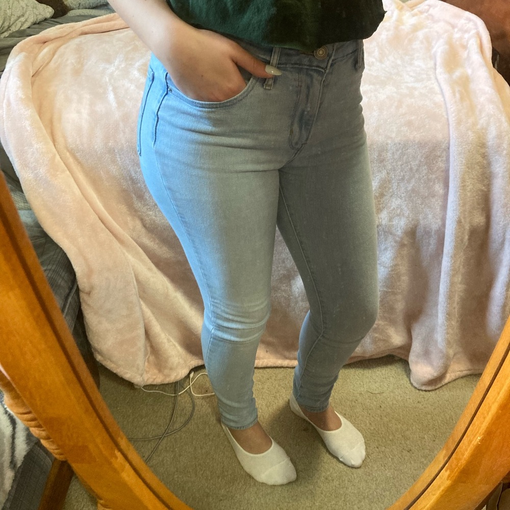 High-rise skinny jeans